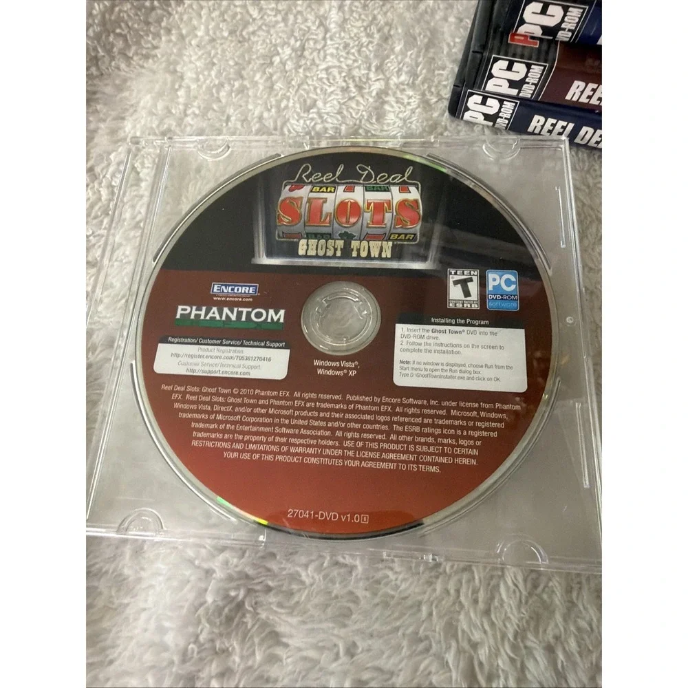 Lot Of 10 Slots PC CD-ROM Games Reel Deal Casino & WMS Slots Phantom Vintage